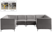 Load image into Gallery viewer, Alina Grey Velvet Modular Sectional