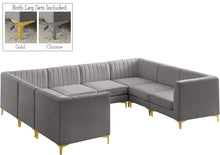 Load image into Gallery viewer, Alina Grey Velvet Modular Sectional