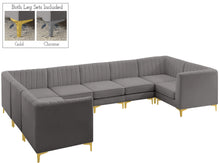 Load image into Gallery viewer, Alina Grey Velvet Modular Sectional