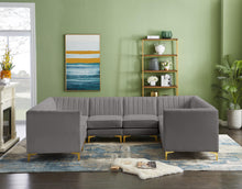 Load image into Gallery viewer, Alina Grey Velvet Modular Sectional
