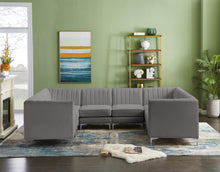 Load image into Gallery viewer, Alina Grey Velvet Modular Sectional