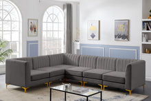 Load image into Gallery viewer, Alina Grey Velvet Modular Sectional