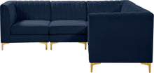 Load image into Gallery viewer, Alina Navy Velvet Modular Sectional