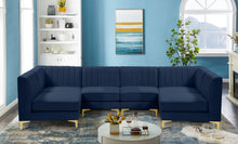 Load image into Gallery viewer, Alina Navy Velvet Modular Sectional