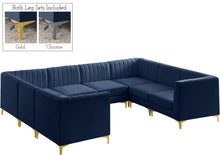 Load image into Gallery viewer, Alina Navy Velvet Modular Sectional