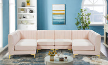 Load image into Gallery viewer, Alina Pink Velvet Modular Sectional