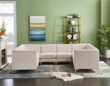 Load image into Gallery viewer, Alina Pink Velvet Modular Sectional