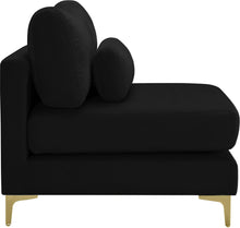 Load image into Gallery viewer, Julia Black Velvet Modular Armless Chair