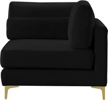 Load image into Gallery viewer, Julia Black Velvet Modular Corner Chair