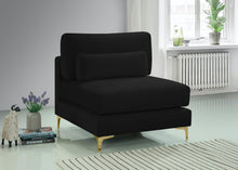 Load image into Gallery viewer, Julia Black Velvet Modular Armless Chair