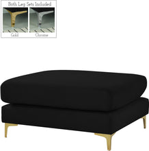 Load image into Gallery viewer, Julia Black Velvet Modular Ottoman