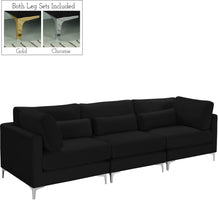 Load image into Gallery viewer, Julia Black Velvet Modular Sofa (3 Boxes)
