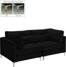 Load image into Gallery viewer, Julia Black Velvet Modular Sofa