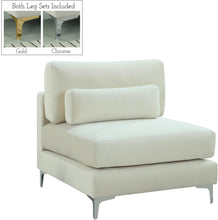 Load image into Gallery viewer, Julia Cream Velvet Modular Armless Chair