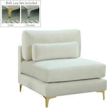 Load image into Gallery viewer, Julia Cream Velvet Modular Armless Chair