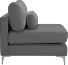 Load image into Gallery viewer, Julia Grey Velvet Modular Armless Chair