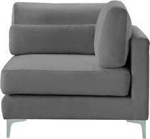 Load image into Gallery viewer, Julia Grey Velvet Modular Corner Chair