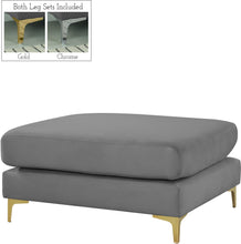 Load image into Gallery viewer, Julia Grey Velvet Modular Ottoman