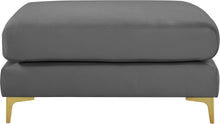 Load image into Gallery viewer, Julia Grey Velvet Modular Ottoman