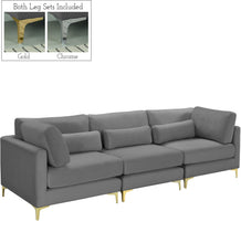 Load image into Gallery viewer, Julia Grey Velvet Modular Sofa (3 Boxes)
