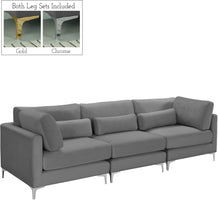 Load image into Gallery viewer, Julia Grey Velvet Modular Sofa (3 Boxes)