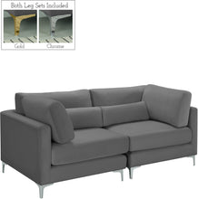 Load image into Gallery viewer, Julia Grey Velvet Modular Sofa