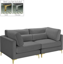 Load image into Gallery viewer, Julia Grey Velvet Modular Sofa