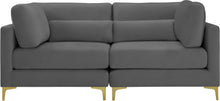 Load image into Gallery viewer, Julia Grey Velvet Modular Sofa