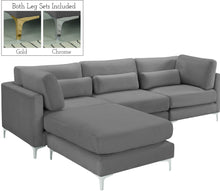 Load image into Gallery viewer, Julia Grey Velvet Modular Sectional (4 Boxes)