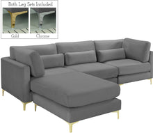 Load image into Gallery viewer, Julia Grey Velvet Modular Sectional (4 Boxes)