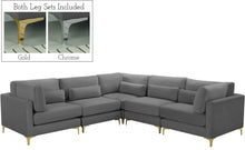 Load image into Gallery viewer, Julia Grey Velvet Modular Sectional (5 Boxes)