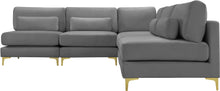 Load image into Gallery viewer, Julia Grey Velvet Modular Sectional (5 Boxes)