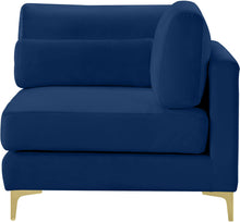 Load image into Gallery viewer, Julia Navy Velvet Modular Corner Chair