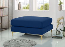 Load image into Gallery viewer, Julia Navy Velvet Modular Ottoman