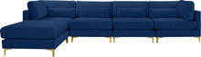 Load image into Gallery viewer, Julia Navy Velvet Modular Sectional (5 Boxes)