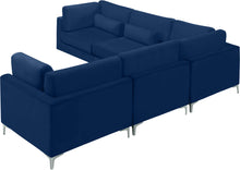 Load image into Gallery viewer, Julia Navy Velvet Modular Sectional (5 Boxes)