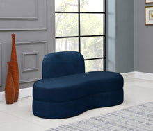 Load image into Gallery viewer, Mitzy Navy Velvet Loveseat