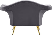 Load image into Gallery viewer, Lips Grey Velvet Chair