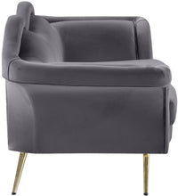 Load image into Gallery viewer, Lips Grey Velvet Loveseat