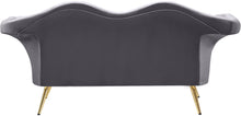 Load image into Gallery viewer, Lips Grey Velvet Loveseat
