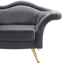 Load image into Gallery viewer, Lips Grey Velvet Loveseat