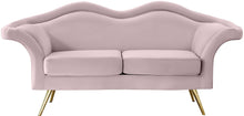 Load image into Gallery viewer, Lips Pink Velvet Loveseat