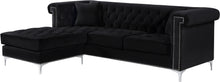 Load image into Gallery viewer, Damian Black Velvet 2pc. Reversible Sectional