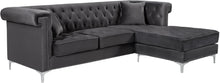 Load image into Gallery viewer, Damian Grey Velvet 2pc. Reversible Sectional