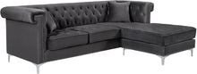 Load image into Gallery viewer, Damian Grey Velvet 2pc. Reversible Sectional