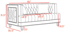 Load image into Gallery viewer, Lucas Black Velvet Loveseat