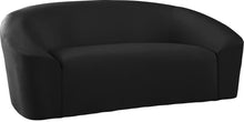 Load image into Gallery viewer, Riley Black Velvet Loveseat