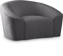 Load image into Gallery viewer, Riley Grey Velvet Chair