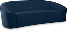 Load image into Gallery viewer, Riley Navy Velvet Sofa
