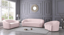 Load image into Gallery viewer, Riley Pink Velvet Loveseat